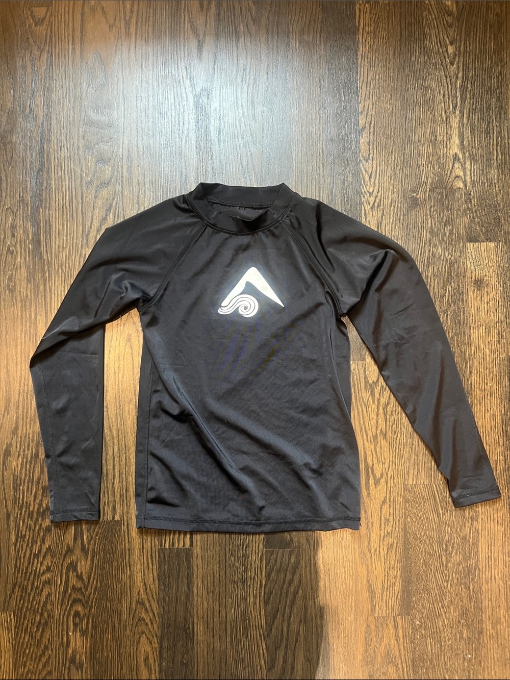 Kids’ Boys Kanu Surf Black Long Sleeve Rash Guard Swim Shirt Mock Neck | 14-16